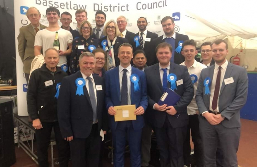 Brendan Clarke-Smith is elected Conservative MP for Bassetlaw