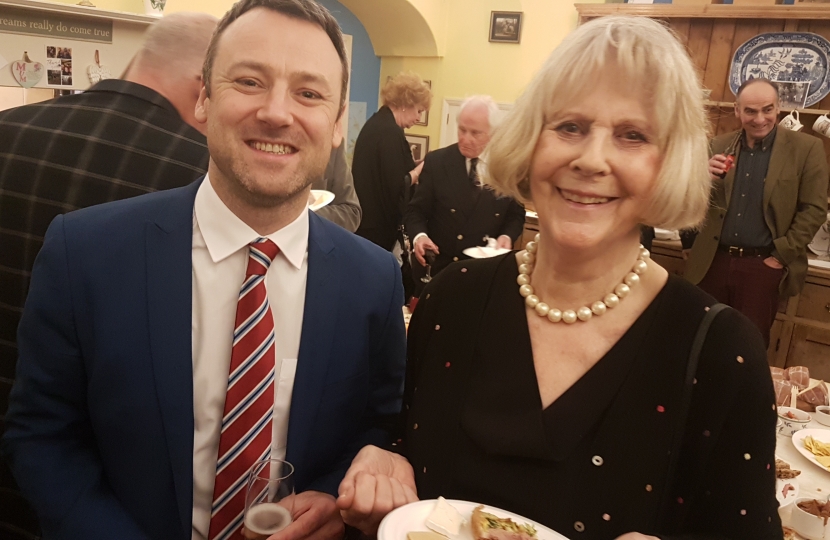 Bassetlaw MP Brendan Clarke-Smith and Mrs Vivienne French of Lound