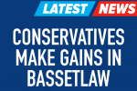 A 'Latest News' graphic outlining that Conservatives made gains in Bassetlaw.